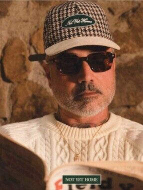 Not Yet Home Houndstooth Cap in Brown & Tan